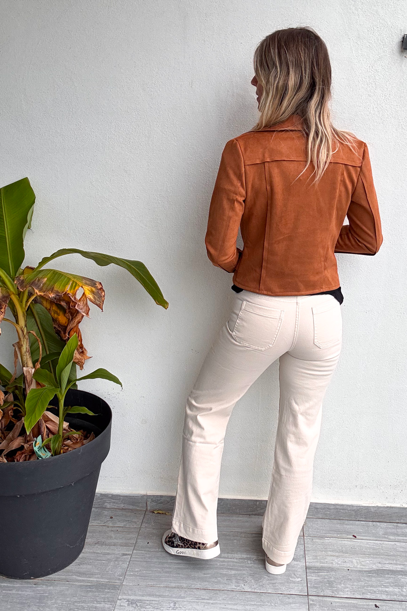 Pantalon Wide Leg beige clair
