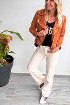 Pantalon Wide Leg beige clair