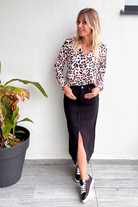 Chemise fluide motif léopard
