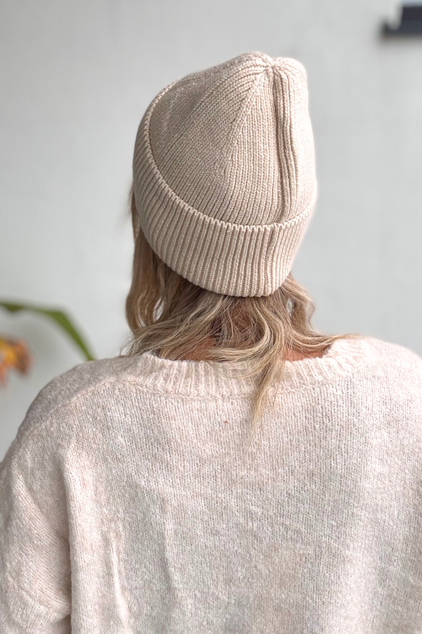 Bonnet en maille avec coeur léopard brodé 
