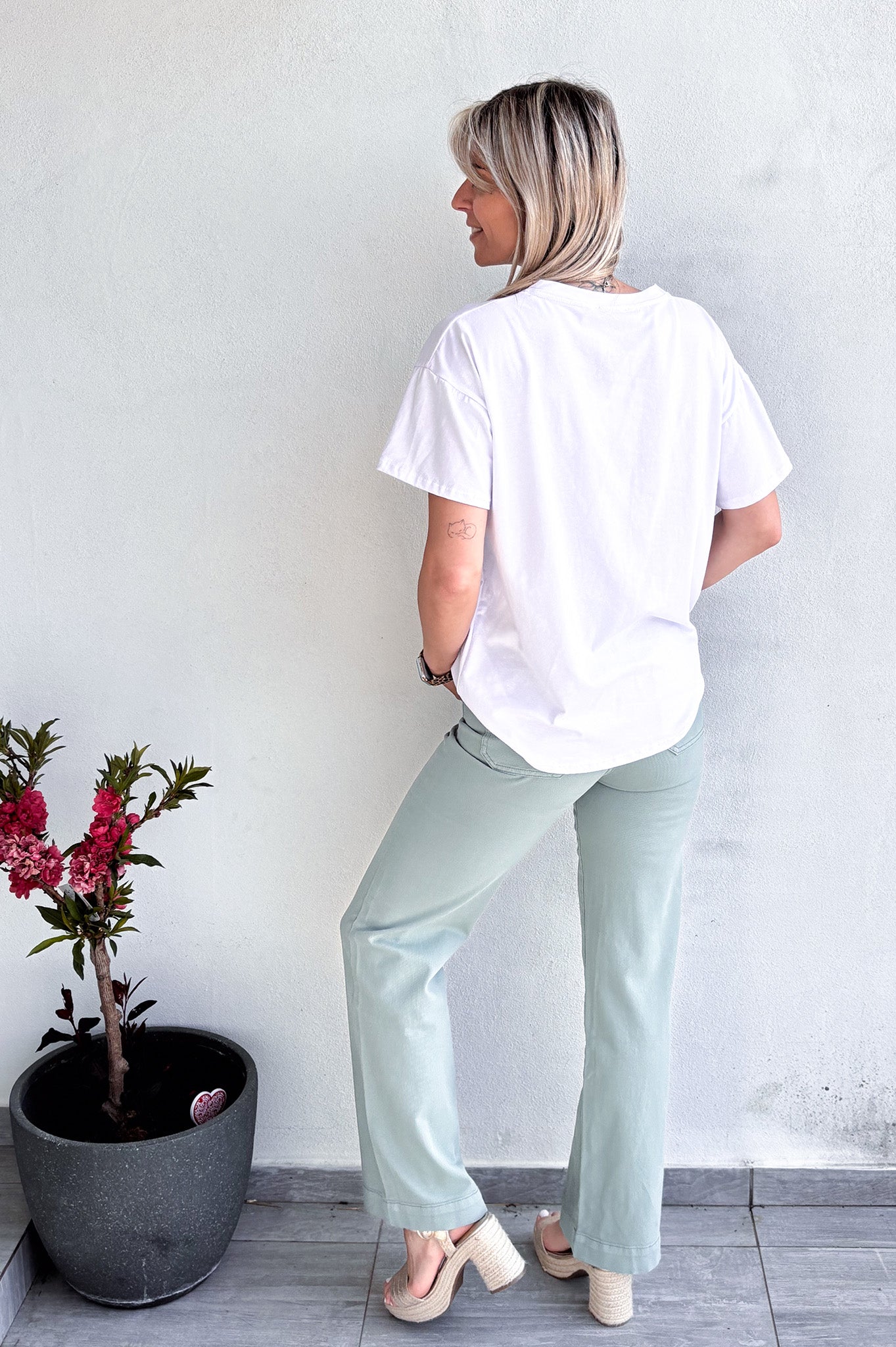 T-shirt blanc MORE AMORE 