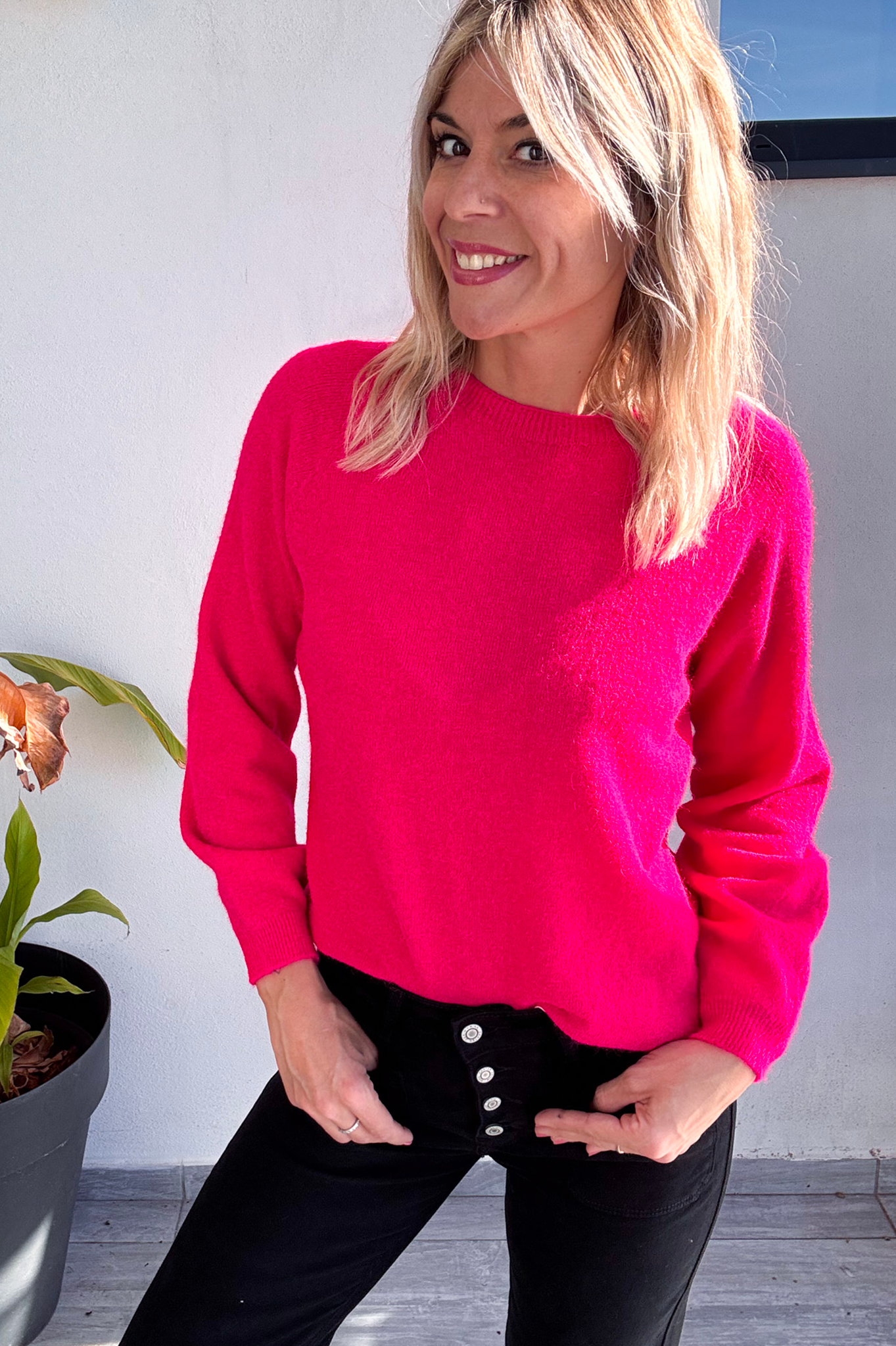 Pull fuchsia la boutique de lydie
