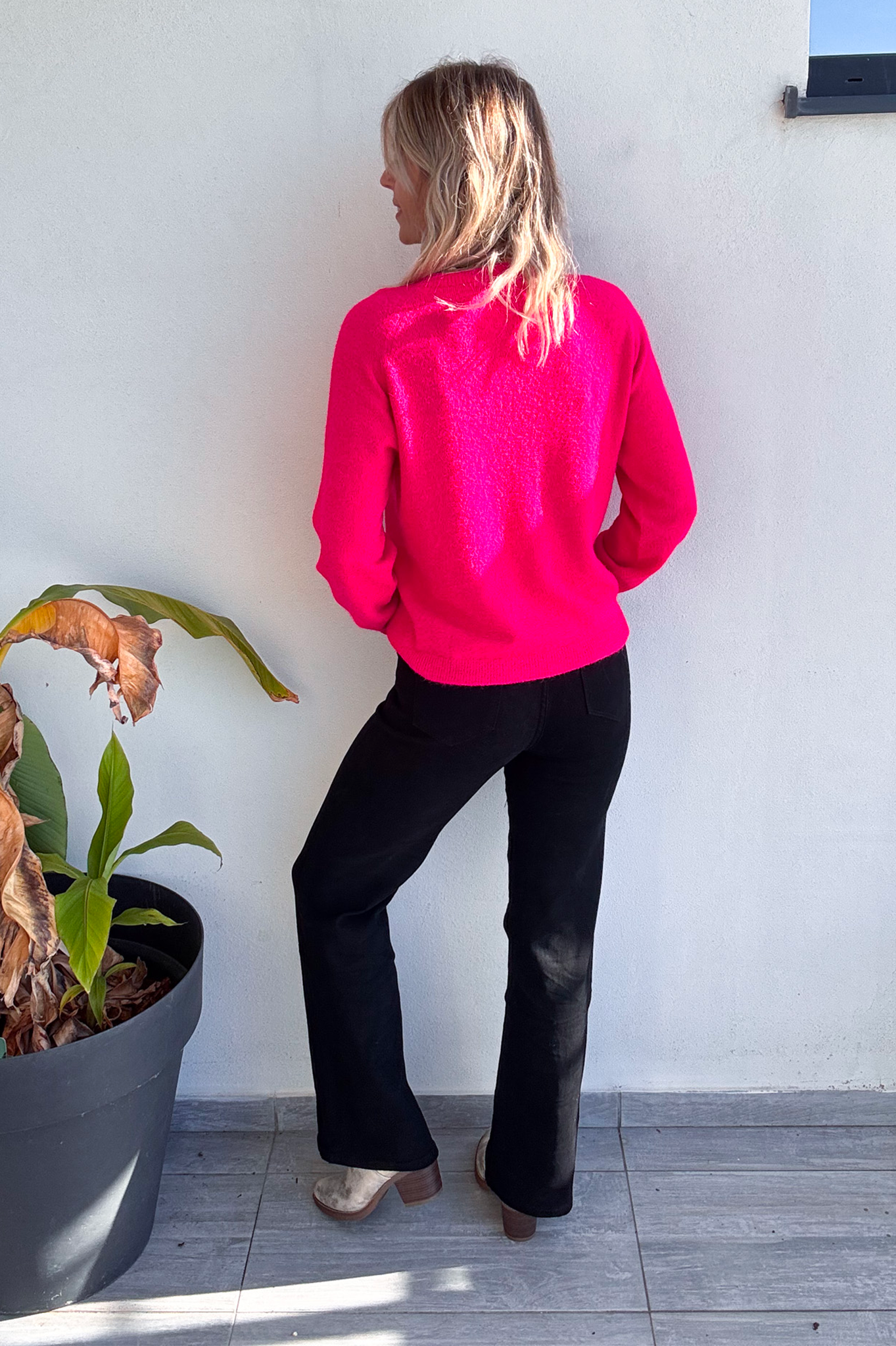 Pull fuchsia femme