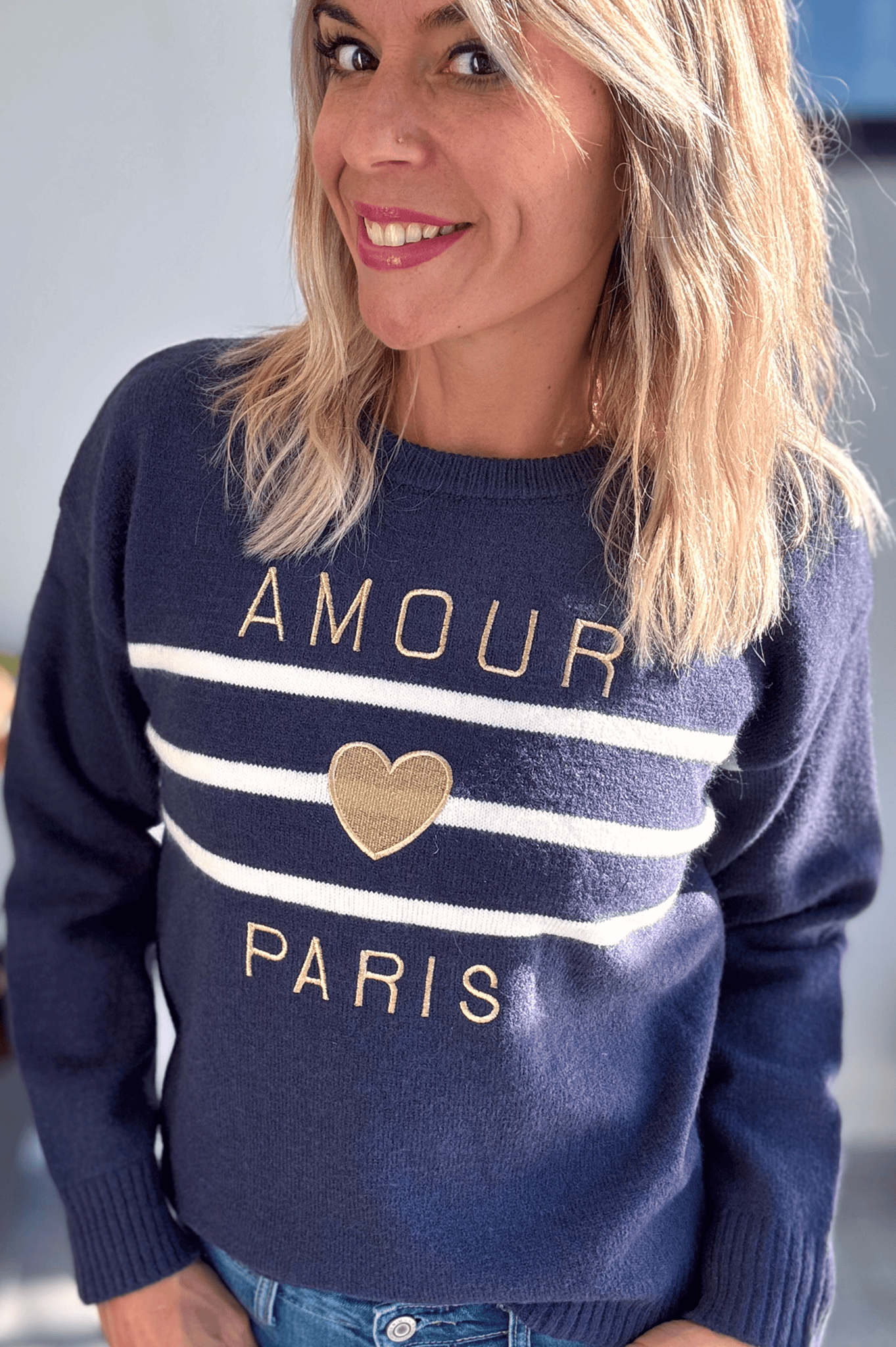 Pull Marine Amour Paris