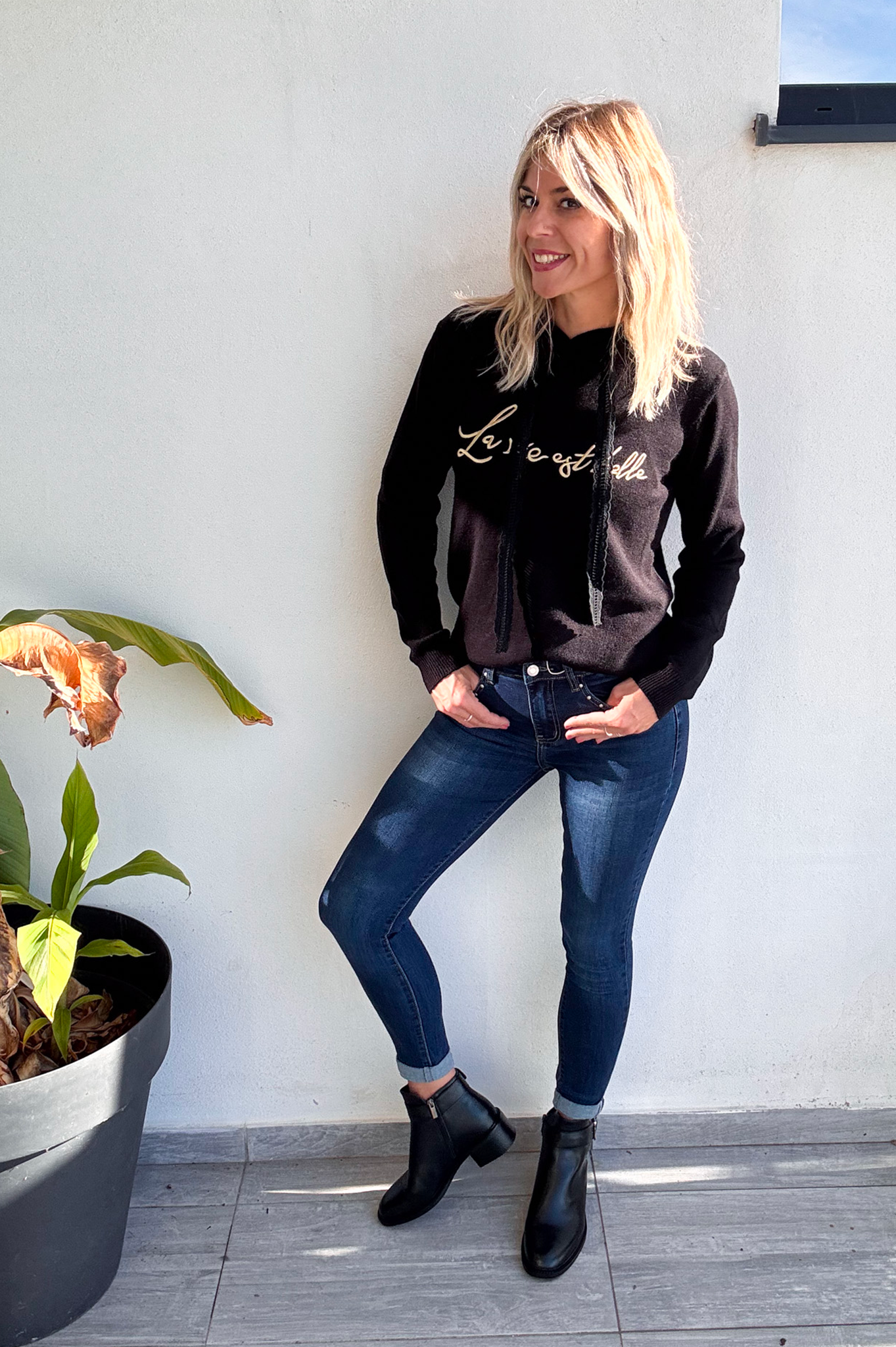 Sweat La vie est belle noir