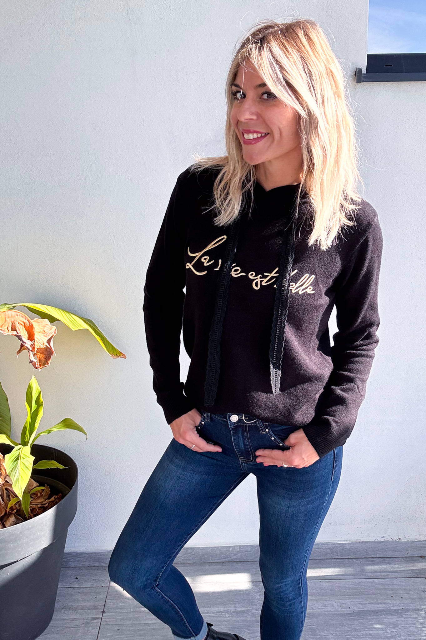 Sweat La vie est belle noir