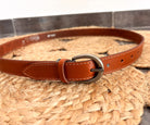 Ceinture en cuir camel