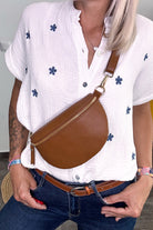 Ceinture en cuir camel