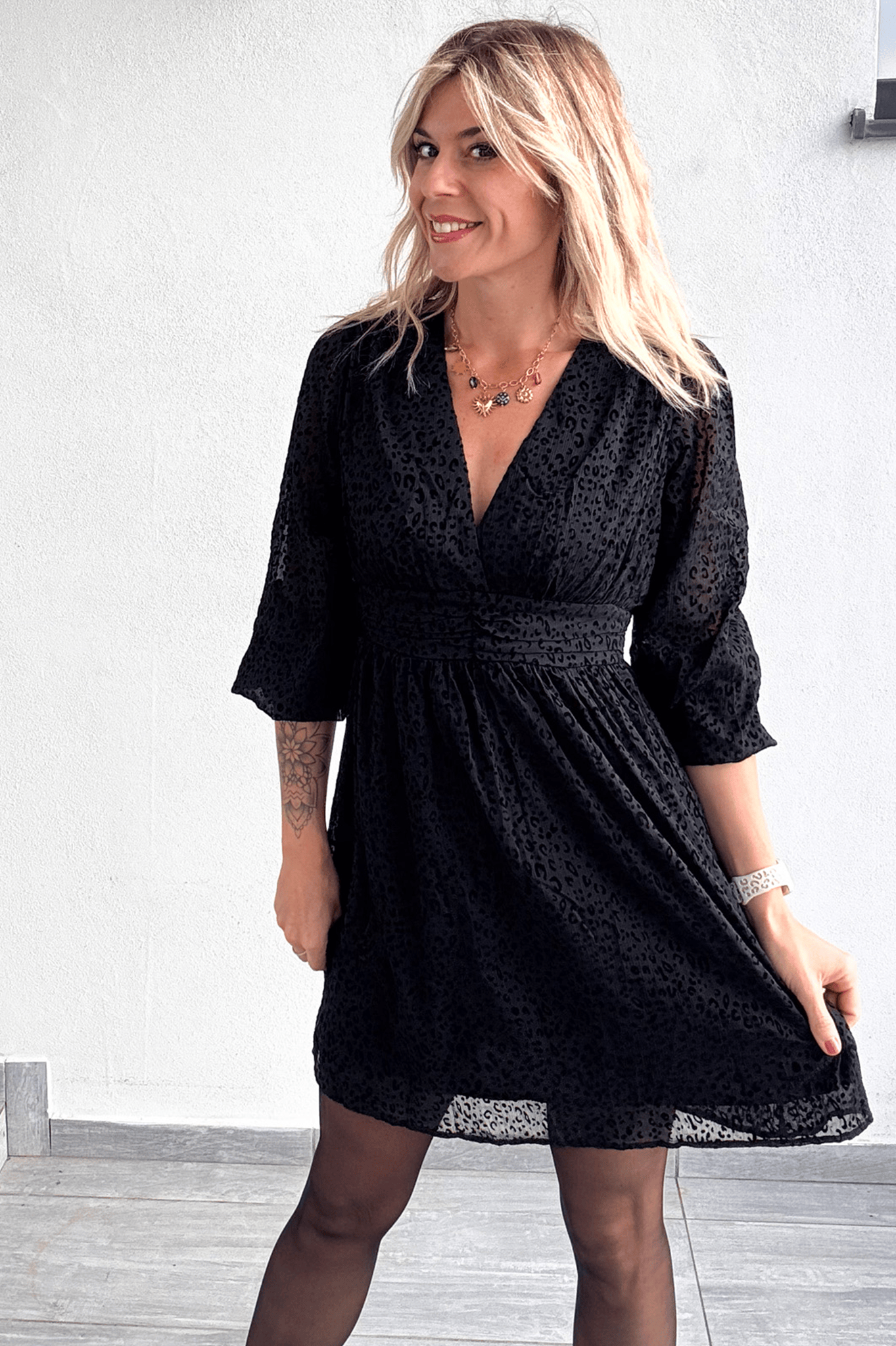 Robe manches longues noire