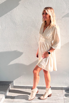 Robe manches longues dorée