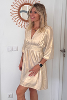 Robe manches longues dorée