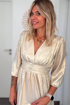 Robe manches longues dorée
