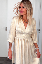 Robe manches longues dorée