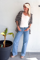 Pantalon Wide Leg jean bleu clair