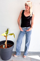Pantalon Wide Leg jean bleu foncé la boutique de lydie