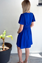 Robe courte bleu électrique