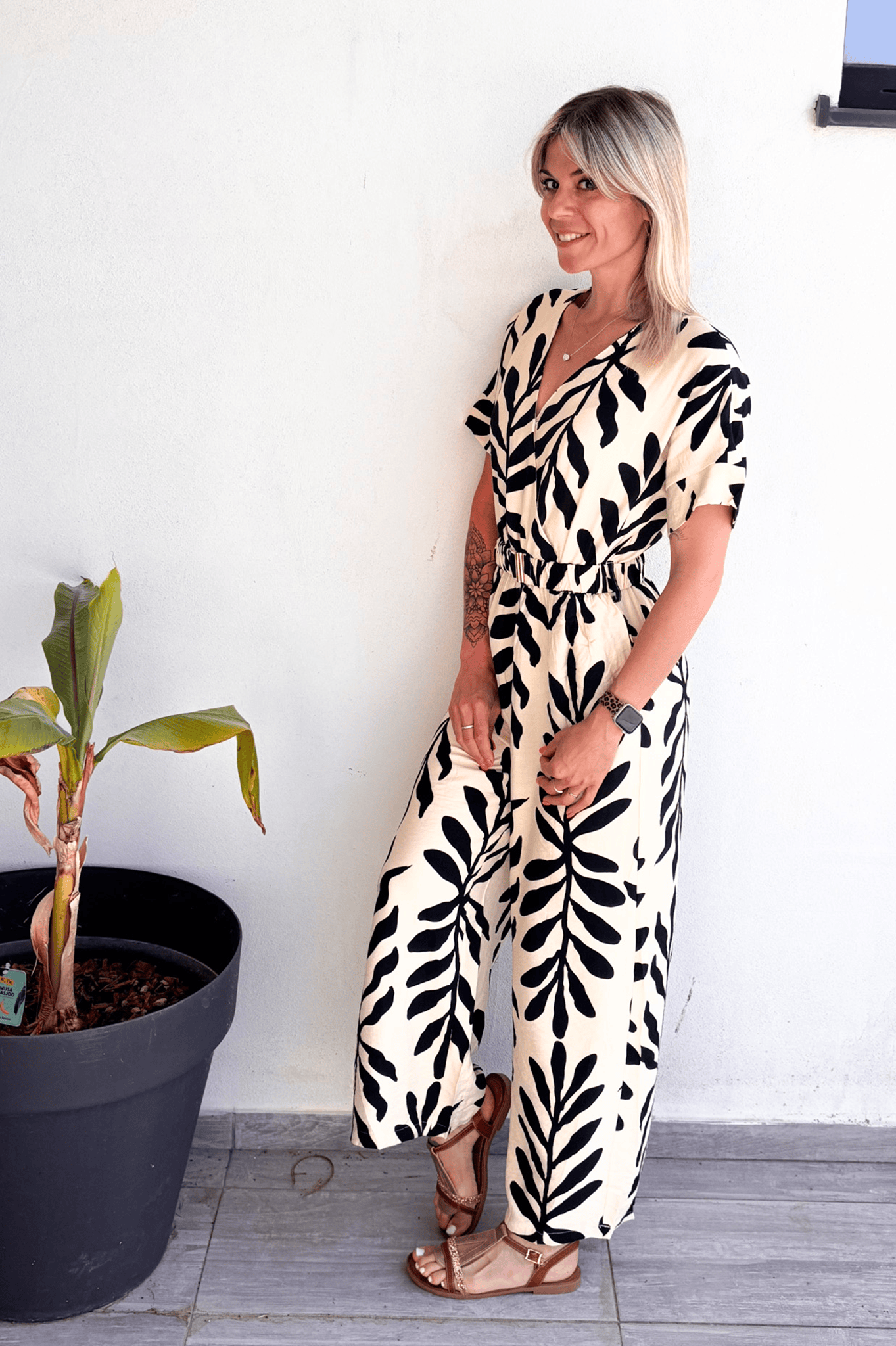 Combinaison pantalon écru la boutique de lydie