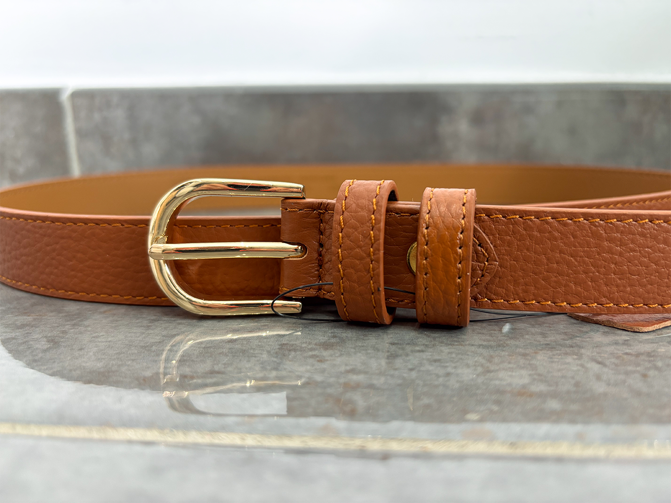 Ceinture fine en cuir