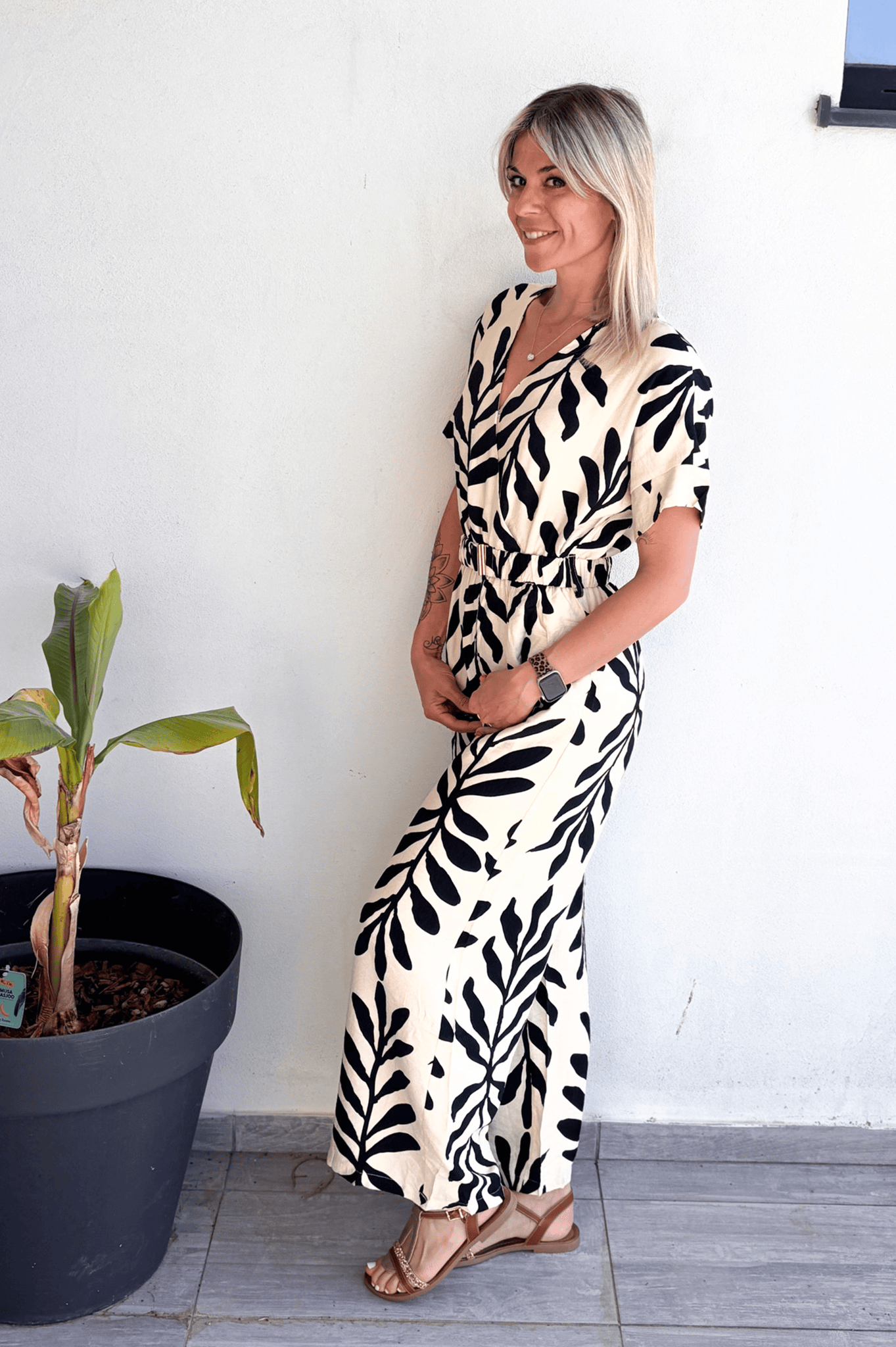 Combinaison pantalon écru