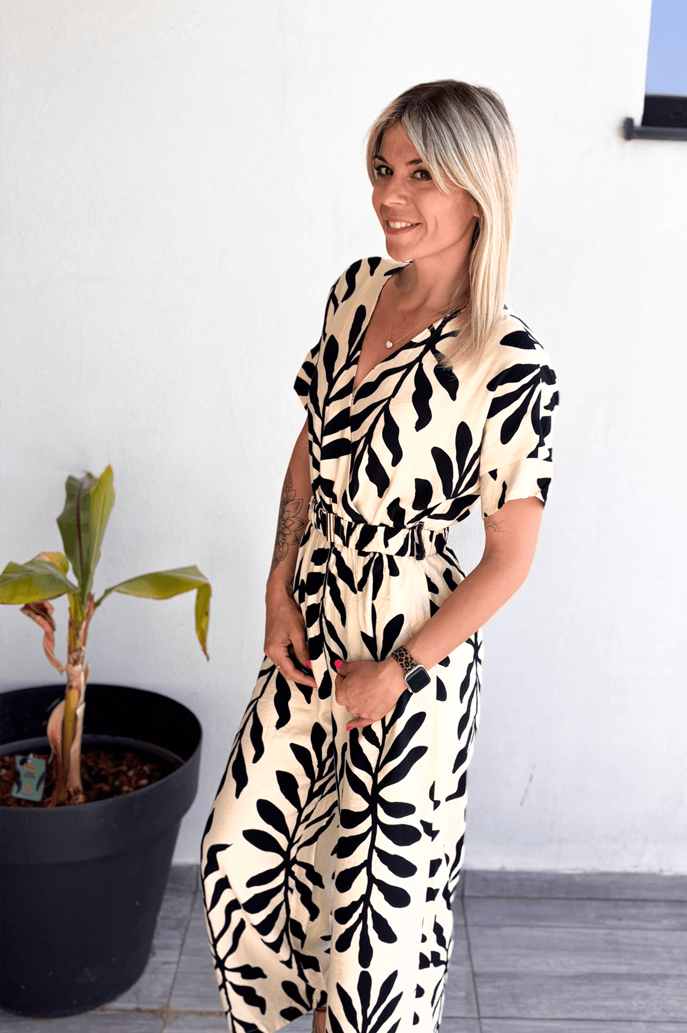 Combinaison pantalon écru