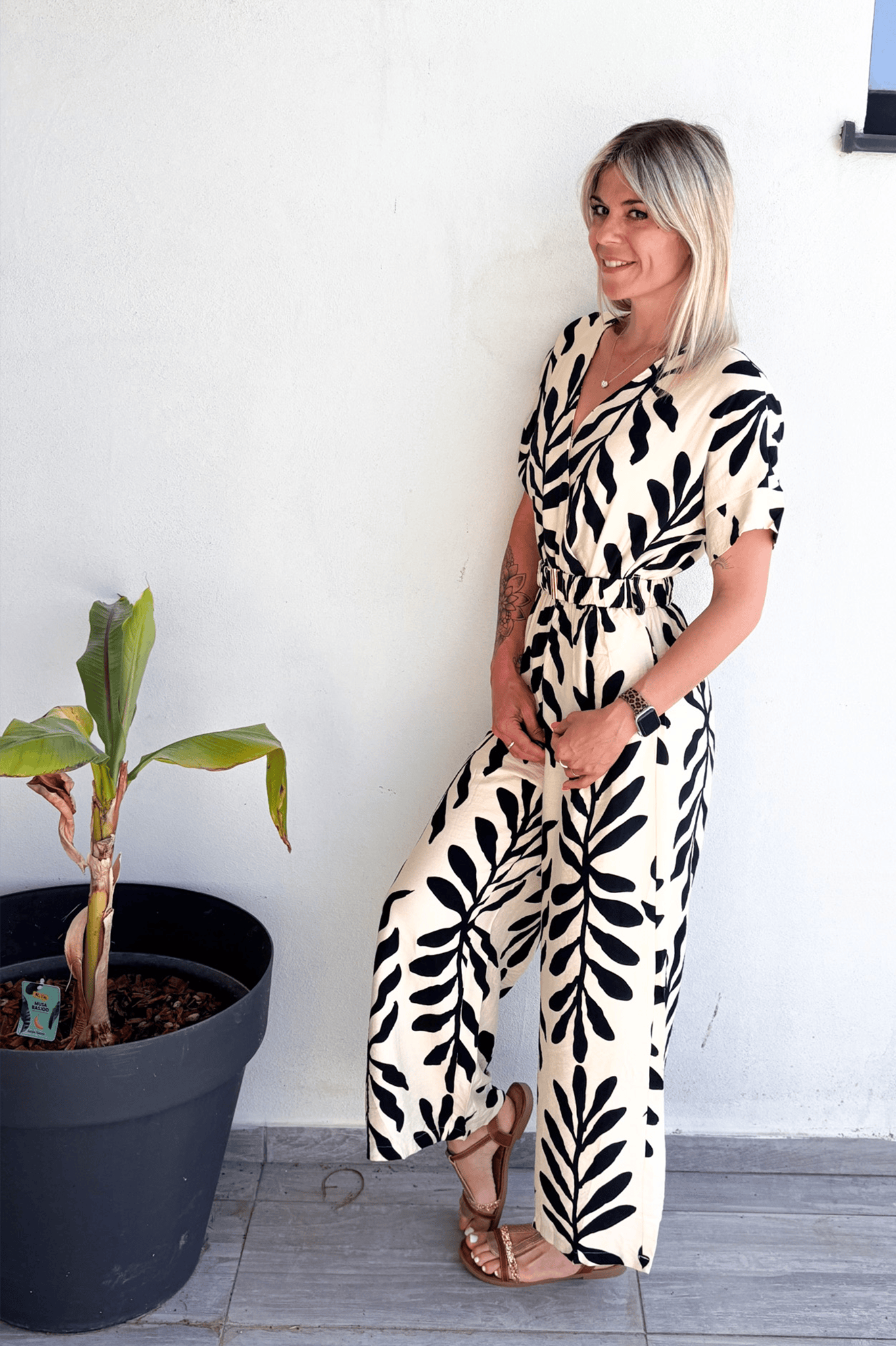 Combinaison pantalon écru