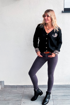 Jean Skinny Gris Anthracite Stretch Femme