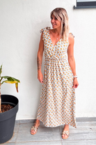 Robe longue écru