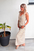 Robe longue écru