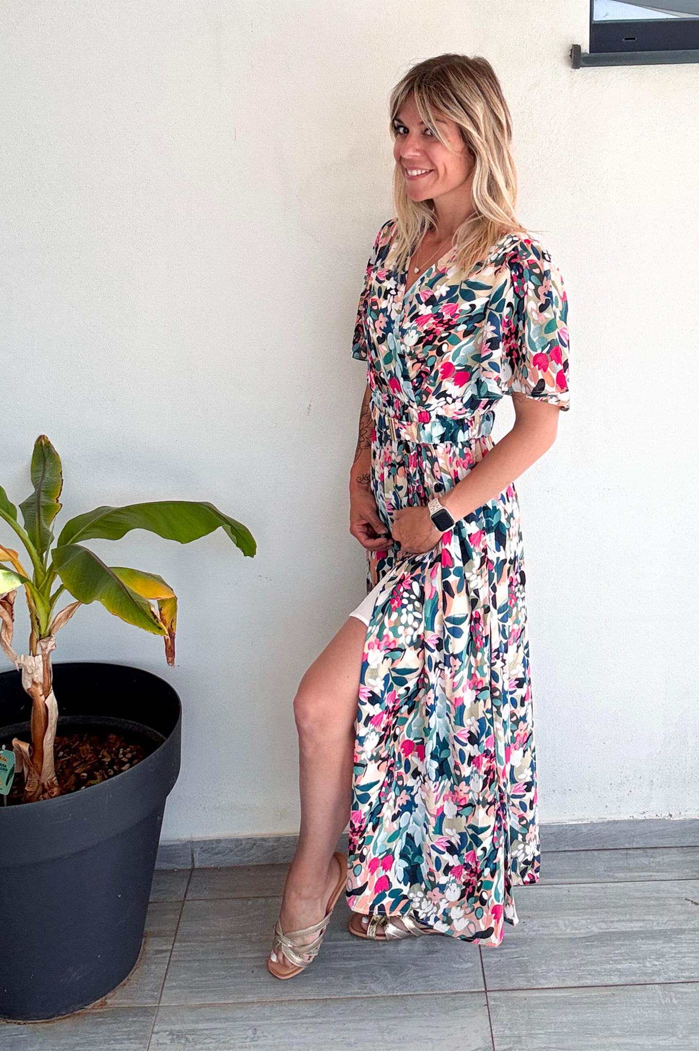 Robe longue fleuri la boutique de lydie 