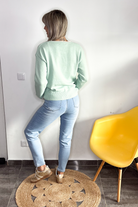 Pull vert d'eau femme