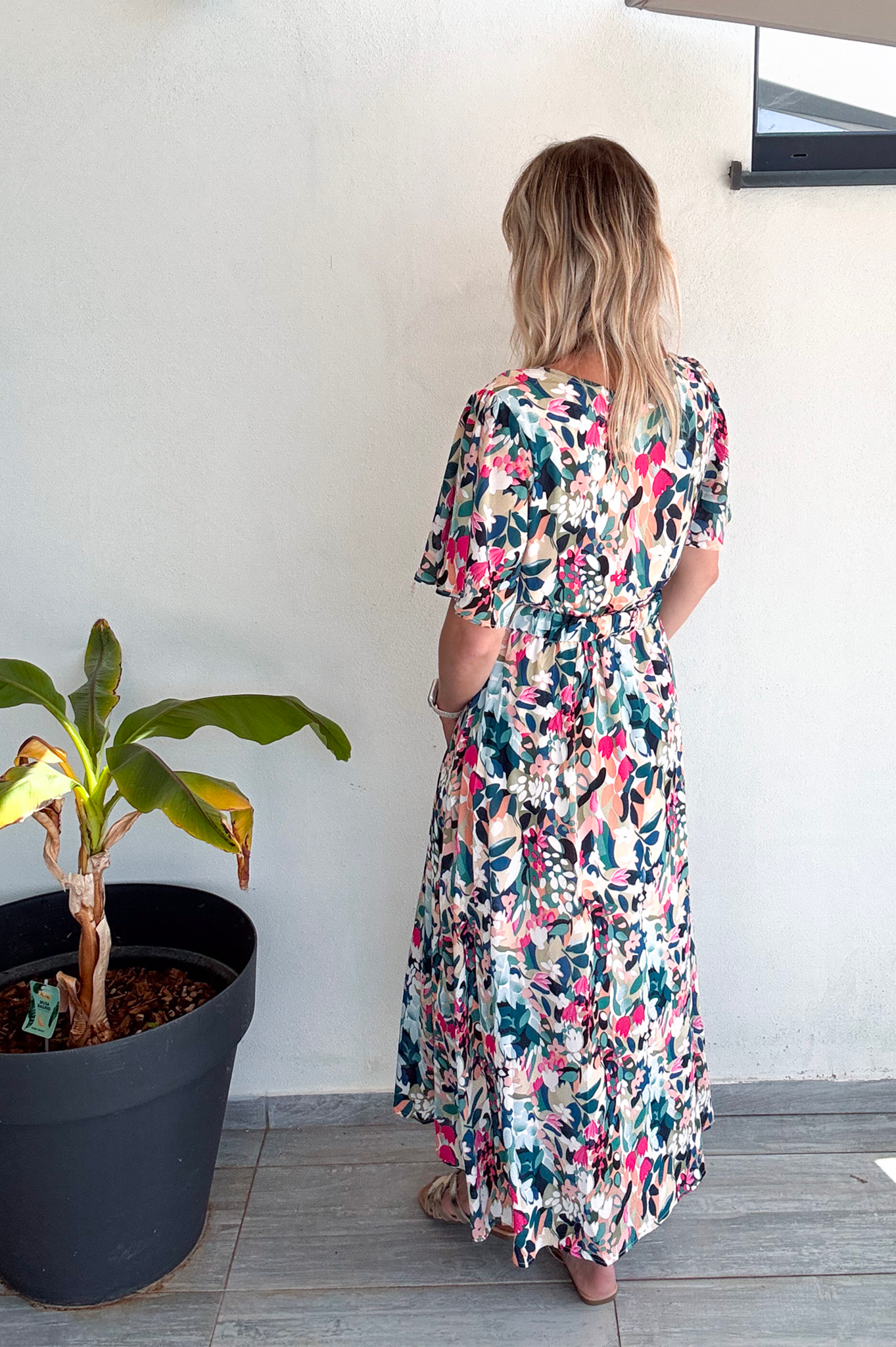 Robe longue fleuri