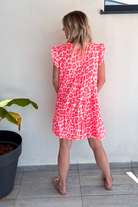 Robe ample motif léopard fushia 