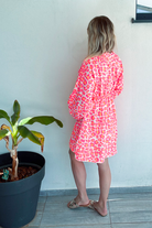 Robe courtes motif léopard fushia 