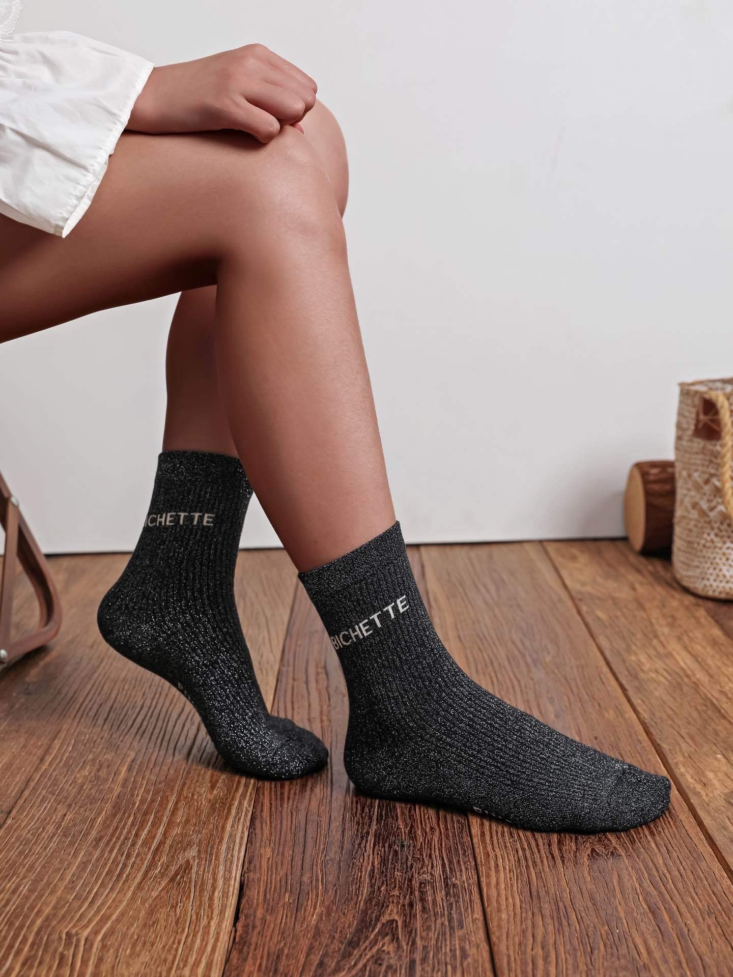 Chaussettes paillettes "Bichette"