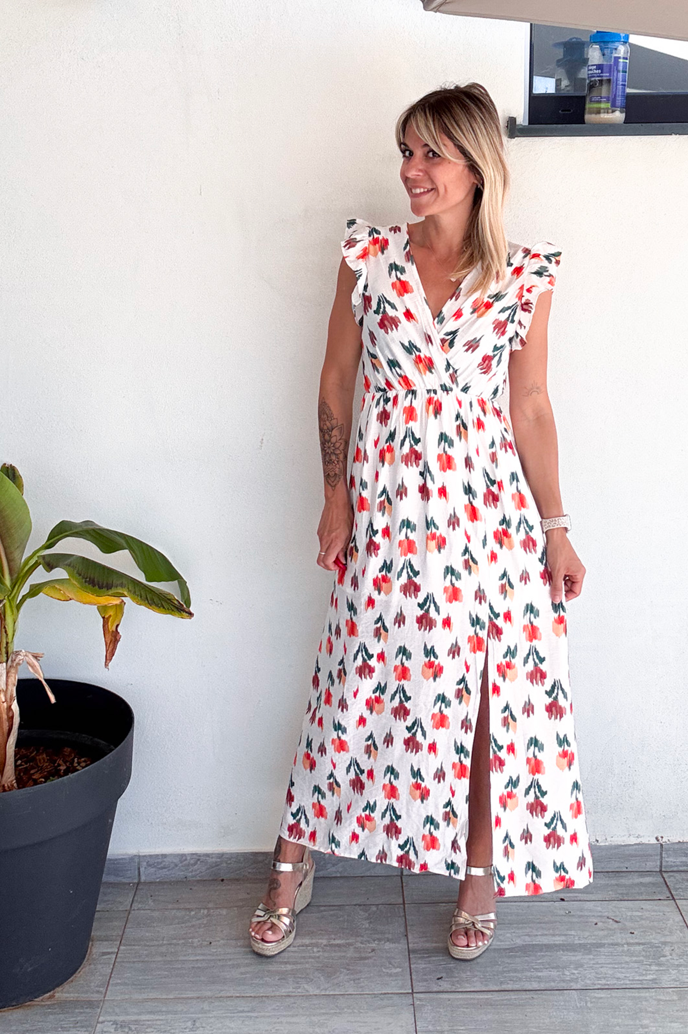 Robe longue blanche