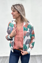 Bombers blanc vert et rose la boutique de lydie