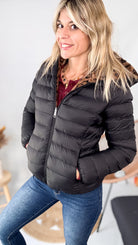 douddoune reversible noire leopard femme