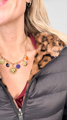 doudoune reversible noire leopard femme