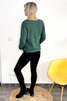 Blouse verte manches longues