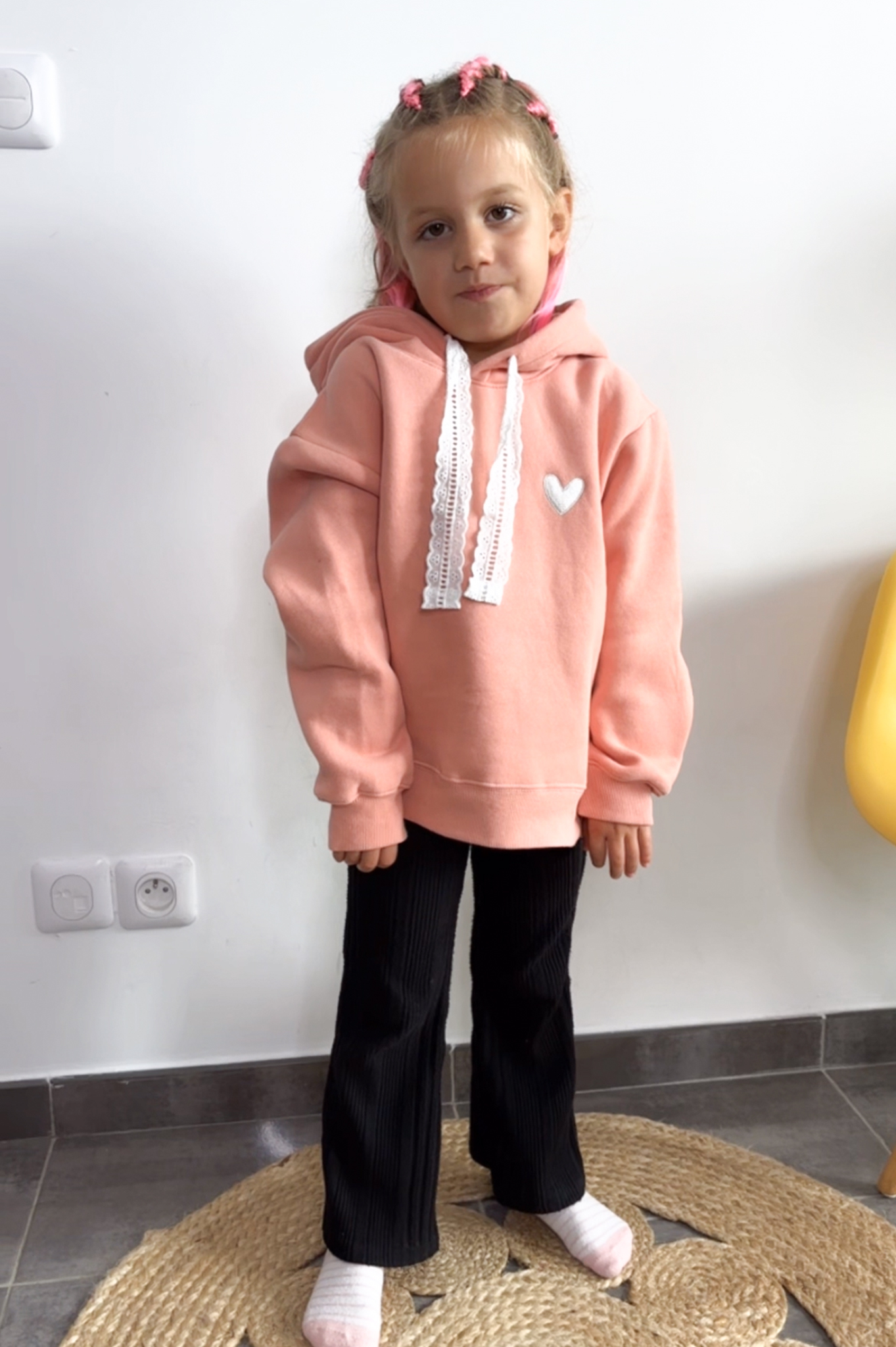 Sweat à capuche rose Enfant la boutique de lydie