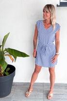 Robe droite fluide bleu