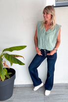 Jean flare évasé taille haute