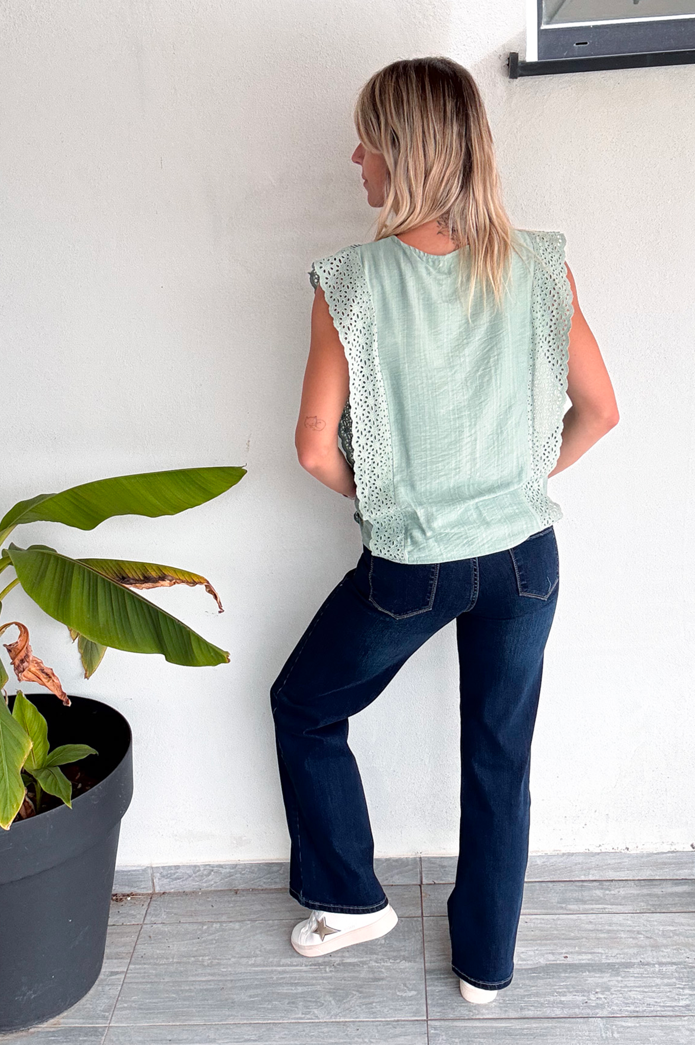 Jean flare évasé taille haute