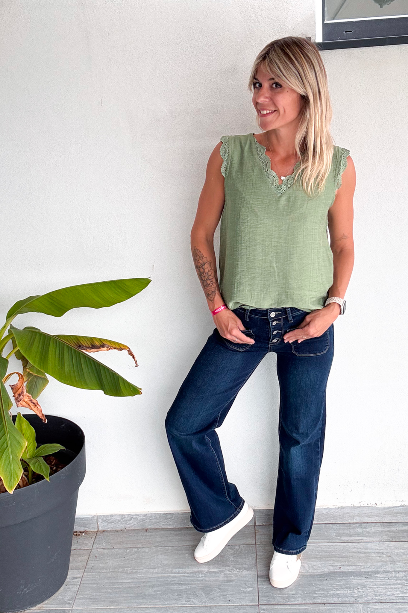 Jean flare évasé taille haute
