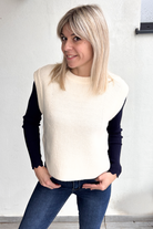 Pull sans manches beige la boutique de lydie