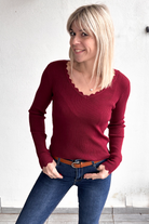 Sous pull bordeaux femme la boutique de lydie