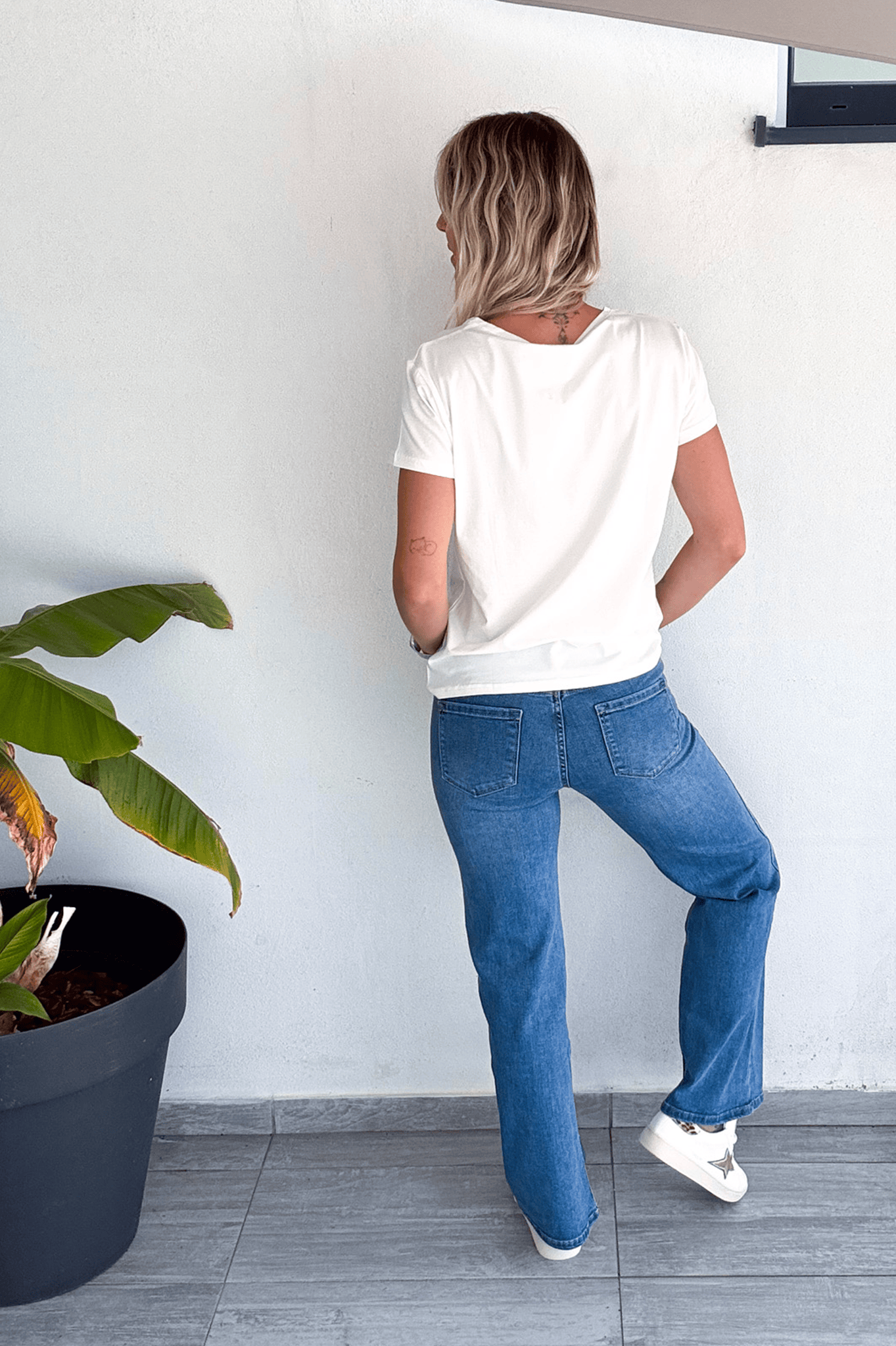 Jean flare bleu clair évasé