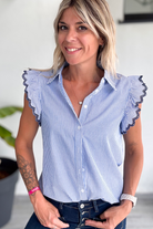Blouse sans manches à rayures la boutique de lydie