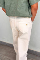 Jean large beige clair enfant