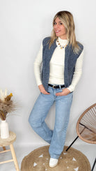 Jean Wide leg bleu clair femme